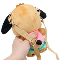 Japan Sanrio Fluffy Pochette Shoulder Crossbody Bag - Pochacco : Tan Swimsuit Party - 2