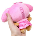 Japan Sanrio Mini Plush Pouch with Carabiner - My Melody : Tan Swimsuit Party - 2