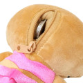 Japan Sanrio Mini Plush Pouch with Carabiner - Hello Kitty : Tan Swimsuit Party - 3