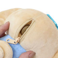 Japan Sanrio Mini Plush Pouch with Carabiner - Cinnamoroll : Tan Swimsuit Party - 3