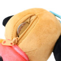Japan Sanrio Mini Plush Pouch with Carabiner - Pochacco : Tan Swimsuit Party - 3