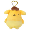 Japan Sanrio Mini Plush Pouch with Carabiner - Pompompurin : Tan Swimsuit Party - 1