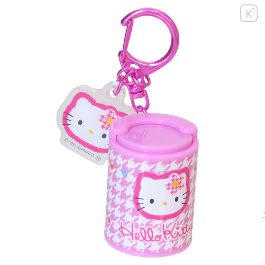 Japan Sanrio Coin Case Keychain - Hello Kitty : Y2k Houndstooth - 1