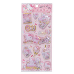 Japan Sanrio Shake Shake Capsule Seal Sticker - Hello Kitty : Party 3D