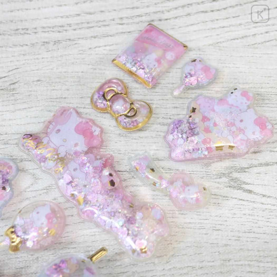 Japan Sanrio Shake Shake Capsule Seal Sticker - Hello Kitty : Party 3D - 2