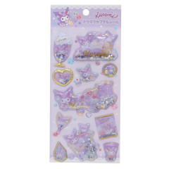 Japan Sanrio Shake Shake Capsule Seal Sticker - Kuromi : Party 3D