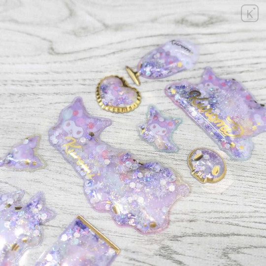 Japan Sanrio Shake Shake Capsule Seal Sticker - Kuromi : Party 3D - 2