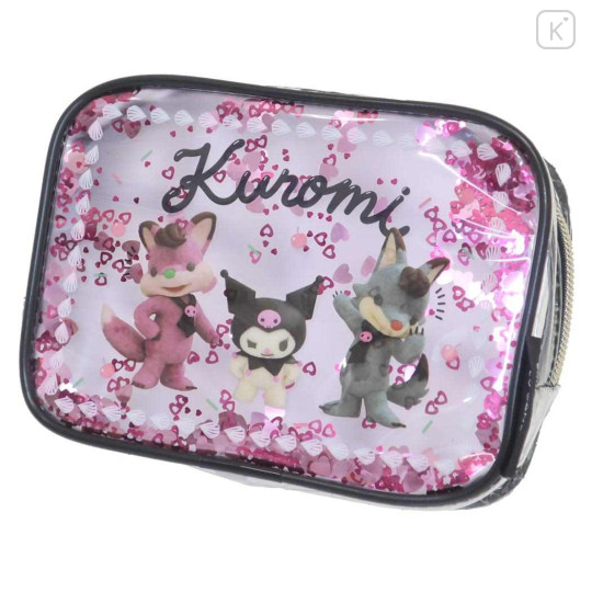 Japan Sanrio Shake Shake Sequins Clear Pouch - Kuromi : Netflix - 1