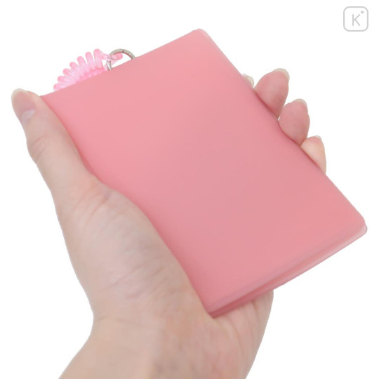 Japan Sanrio Pass Case Card Holder with Coil - Kuromi & My Melody : Netflix Pink - 2