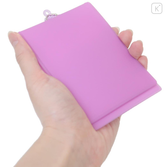Japan Sanrio Pass Case Card Holder with Coil - Kuromi & My Melody : Netflix Purple - 2