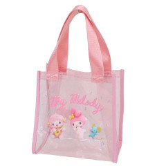 Japan Sanrio PVC Mini Tote Bag - My Melody & My Sweet Piano : Netflix Glitter