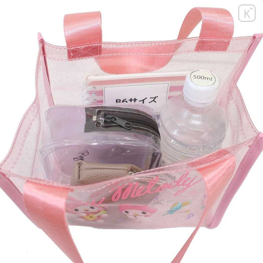 Japan Sanrio PVC Mini Tote Bag - My Melody & My Sweet Piano : Netflix Glitter - 3