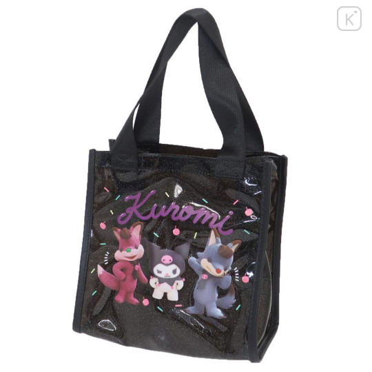Japan Sanrio PVC Mini Tote Bag - Kuromi : Netflix Glitter - 1