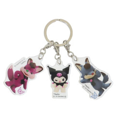 Japan Sanrio Acrylic Keychain 3 Charm - Kuromi : Netflix