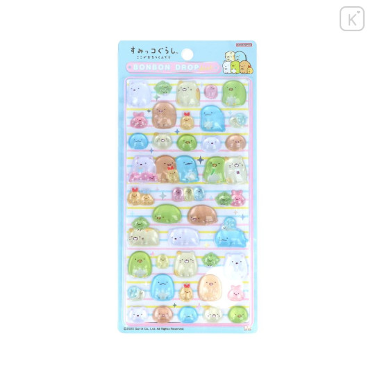Japan San-X Bonbon Drop Seal 3D Sticker - Sumikko Gurashi : Blue - 1