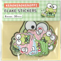 Japan Sanrio Die-cut Flake Seal Sticker Pack - Keroppi : Sewing Doll - 1