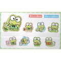 Japan Sanrio Die-cut Flake Seal Sticker Pack - Keroppi : Sewing Doll - 2