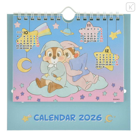 Japan Disney Store Desk Calendar - Chip & Dale : Costume 2026 - 2