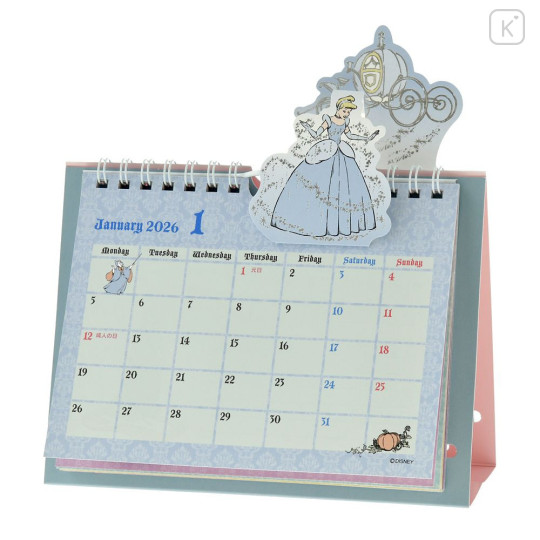Japan Disney Store Desk Calendar - Disney Princess : Metallic 2026 - 3