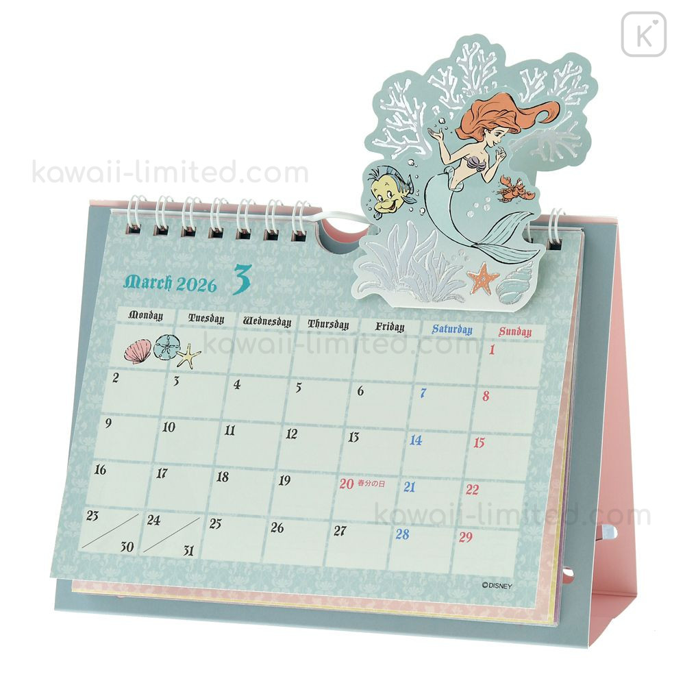 Japan Disney Store Desk Calendar - Disney Princess