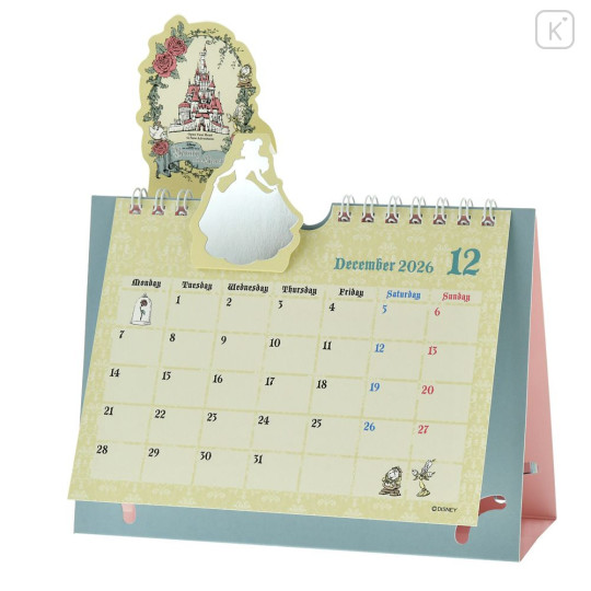 Japan Disney Store Desk Calendar - Disney Princess : Metallic 2026 - 6
