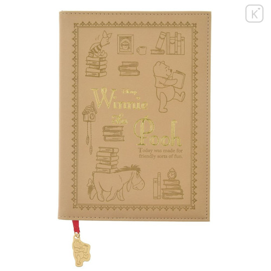 Japan Disney Store B6 Planner Monthly Schedule Book - Winnie the Pooh : Embossed Gold 2026 - 1