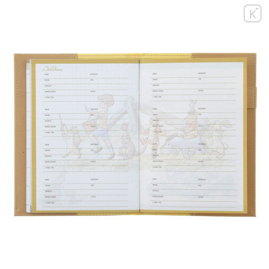 Japan Disney Store B6 Planner Monthly Schedule Book - Winnie the Pooh : Embossed Gold 2026 - 3