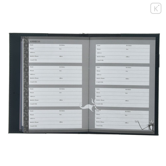 Japan Disney Store B6 Planner Monthly Schedule Book - Tim Burton's The Nightmare Before Christmas : Embossed Silver 2026 - 3