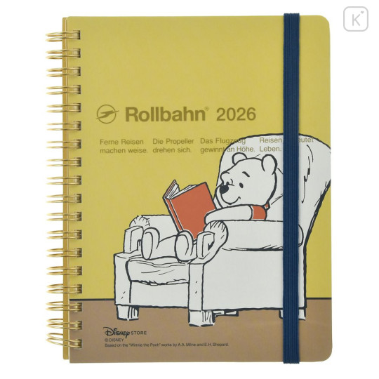 Japan Disney Store Rollbahn Planner Schedule Book - Winnie the Pooh : Reading 2026 Monthly - 1