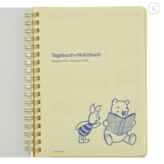 Japan Disney Store Rollbahn Planner Schedule Book - Winnie the Pooh : Reading 2026 Monthly - 2