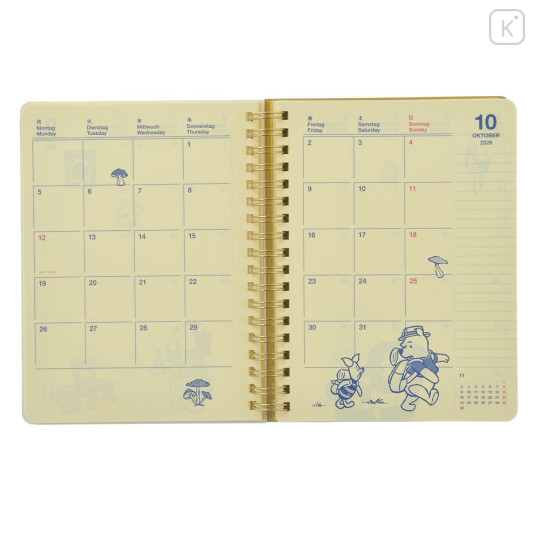 Japan Disney Store Rollbahn Planner Schedule Book - Winnie the Pooh : Reading 2026 Monthly - 5