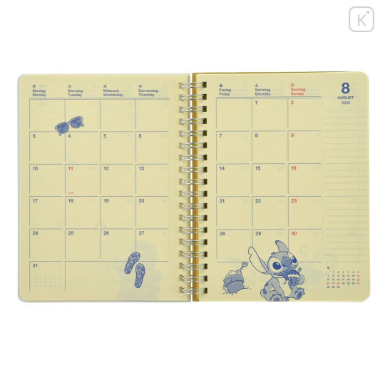 Japan Disney Store Rollbahn Planner Schedule Book - Lilo & Stitch : Sea 2026 - 5