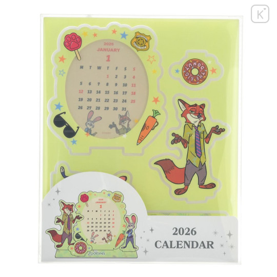 Japan Disney Store Acrylic Calendar Stand - Zootopia : 2026 - 2