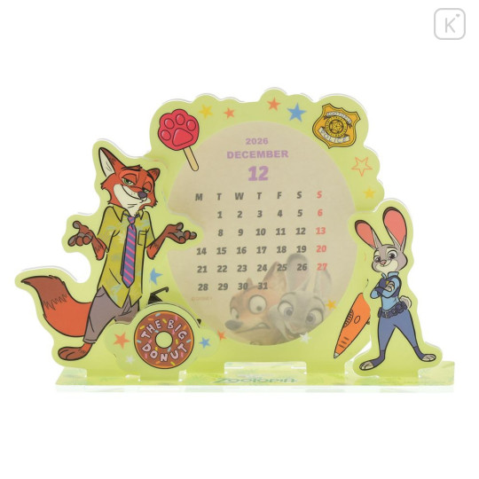 Japan Disney Store Acrylic Calendar Stand - Zootopia : 2026 - 6
