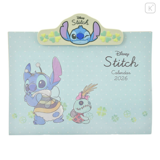Japan Disney Store Wall Calendar with Magnet Clip - Scrump & Stitch : Costume 2026 - 1