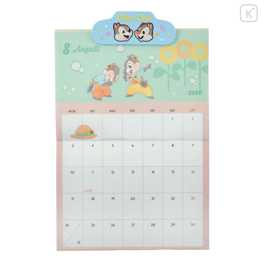 Japan Disney Store Wall Calendar with Magnet Clip - Chip & Dale : Costume 2026 - 6