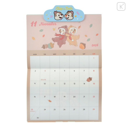 Japan Disney Store Wall Calendar with Magnet Clip - Chip & Dale : Costume 2026 - 7
