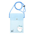Japan Chiikawa IIIIpocket Smartphone Pouch - Hachiware : Clear Blue - 1