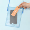 Japan Chiikawa IIIIpocket Smartphone Pouch - Hachiware : Clear Blue - 2