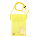 Japan Chiikawa IIIIpocket Smartphone Pouch - Usagi : Clear Yellow - 1