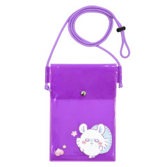 Japan Chiikawa IIIIpocket Smartphone Pouch - Momonga : Clear Purple