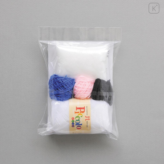 Japan Chiikawa Hamanaka Knit Plush Crochet Kit - Hachiware - 2