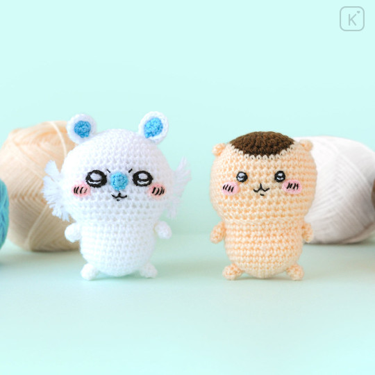 Japan Chiikawa Hamanaka Knit Plush Crochet Kit - Momonga - 2