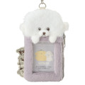 Japan Sanrio Original Card Holder with Pouch - My Pet Always With Me Bichon Frise - 2