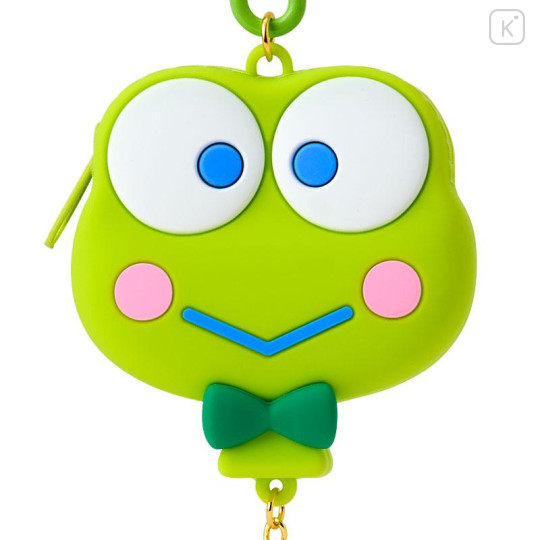 Japan Sanrio Original Face-shaped Silicone Mini Pouch - Keroppi : Dreaming Balloon - 4