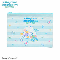 Japan Sanrio Flat Pouch - Pekkle & Keroppi : Dolly Mix Petit