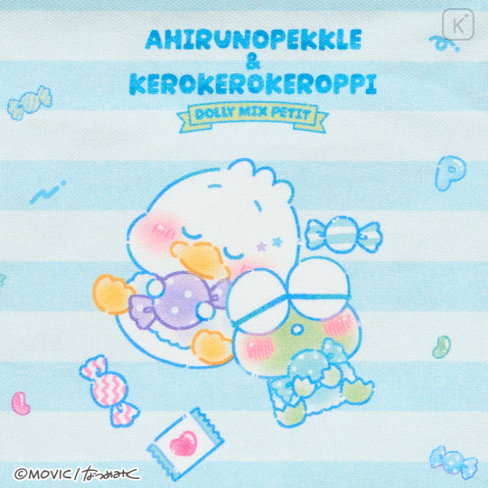 Japan Sanrio Flat Pouch - Pekkle & Keroppi : Dolly Mix Petit - 3