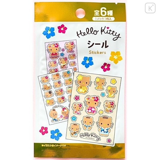 Japan Sanrio Secret Sticker - Hello Kitty : Tan Swimsuit Party Blind Box - 1