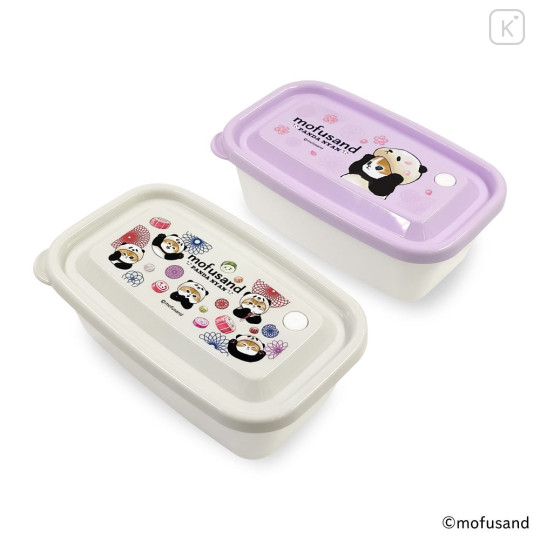 Japan Mofusand Microwave Food Storage Container Set - Panda Cat Nyan - 1