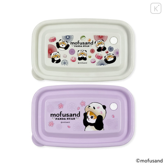 Japan Mofusand Microwave Food Storage Container Set - Panda Cat Nyan - 3